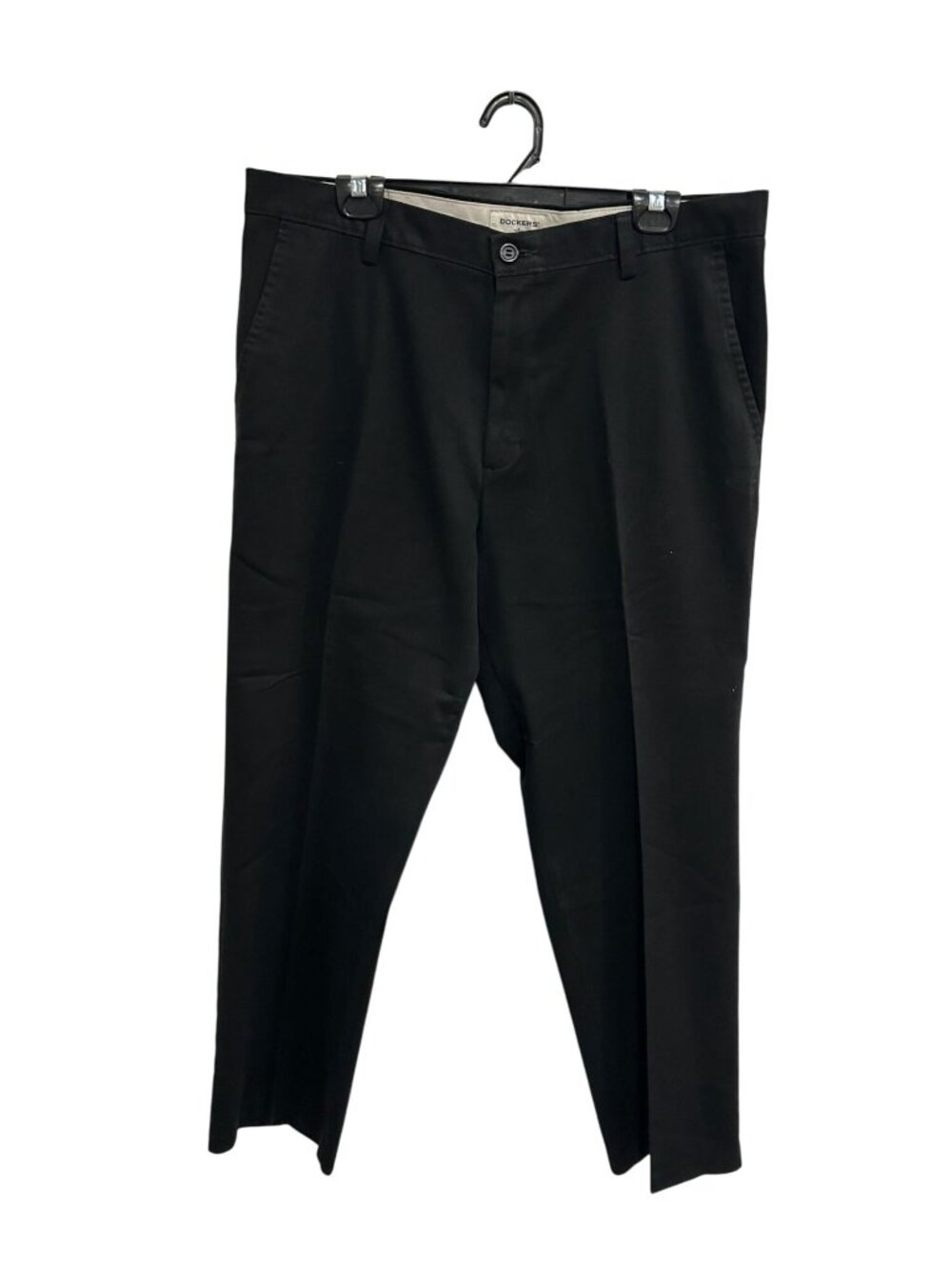 Dockers 36x29 Mens Black Straight Fit Chinos Cotton Blend Minimalist Timeless